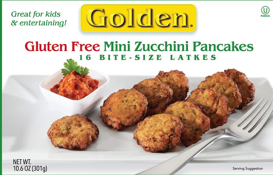 mini gluten free zucchini pancakes