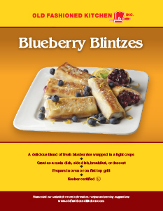 blueberry blintz sell sheet