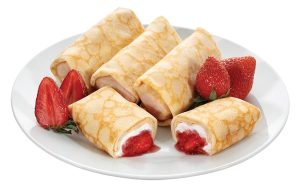 strawberry and cheese blintzes